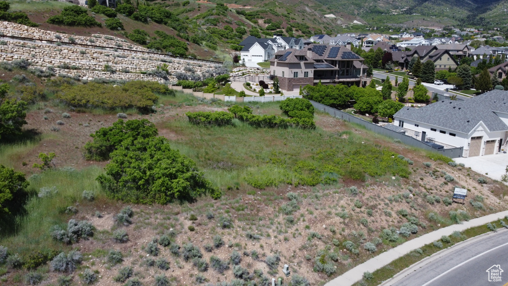 Aerial view of residential area