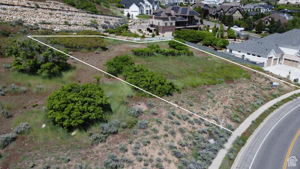 Aerial view of residential area