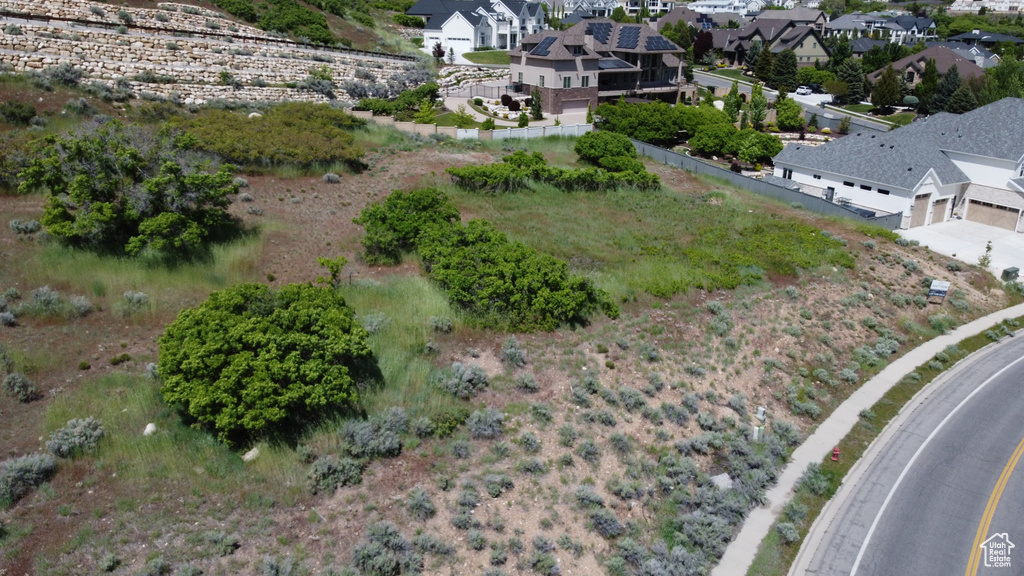 Aerial view of residential area