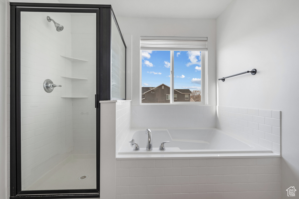 Bathroom with separate shower and tub