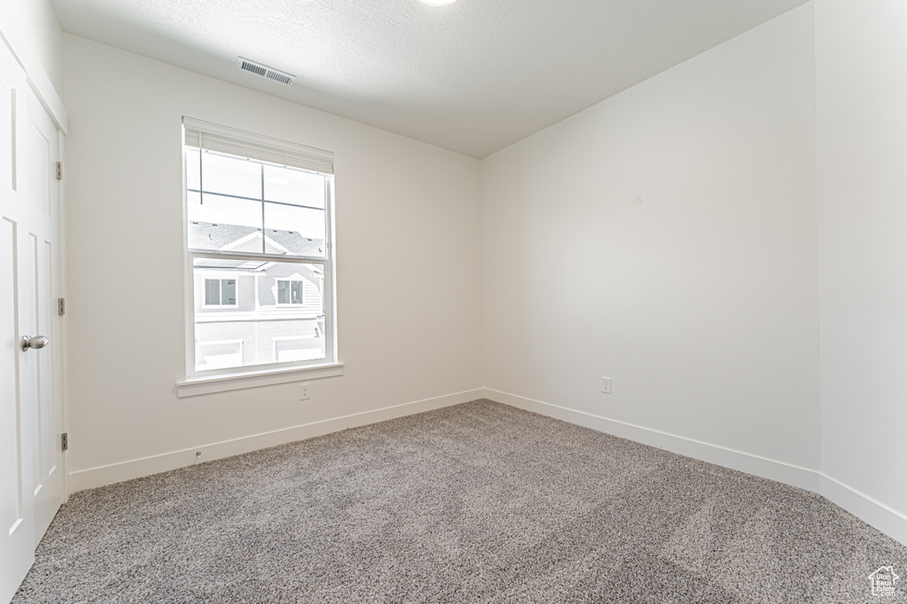 Carpeted empty room with baseboards
