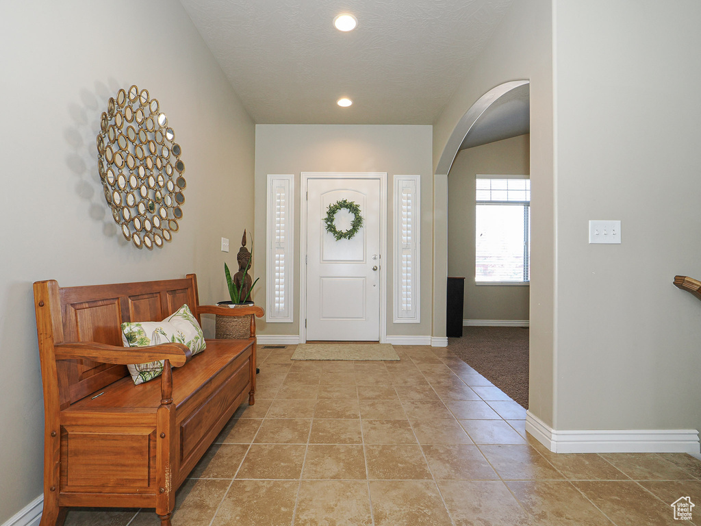 View of tiled entryway