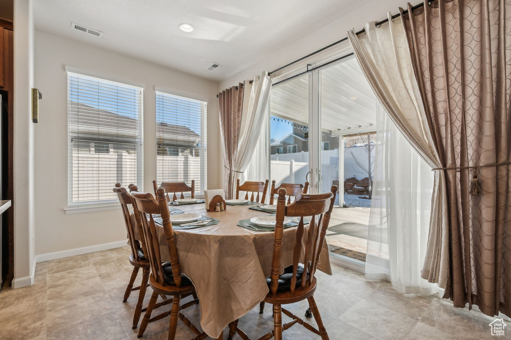 View of dining space