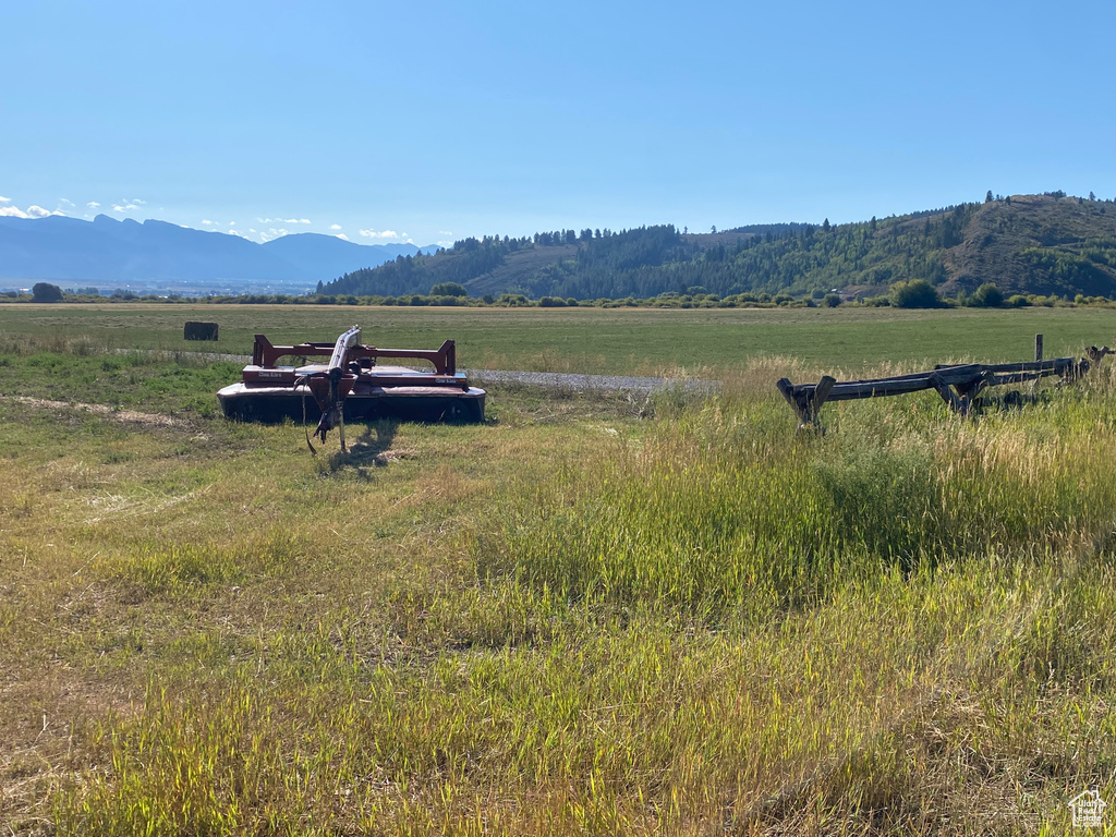 View of mountain feature with a rural view