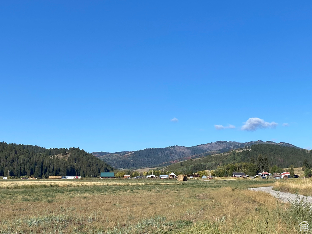 Mountain view with a rural view