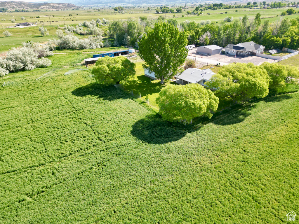 Aerial view of sparsely populated area