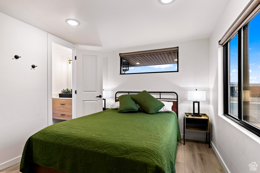 Bedroom featuring light hardwood / wood-style flooring