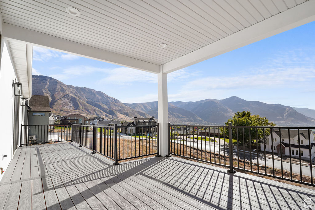 Deck with a mountain view