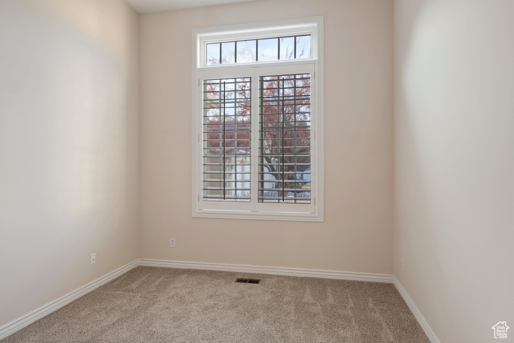 View of carpeted spare room