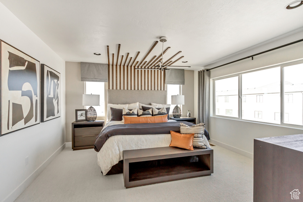 View of carpeted bedroom