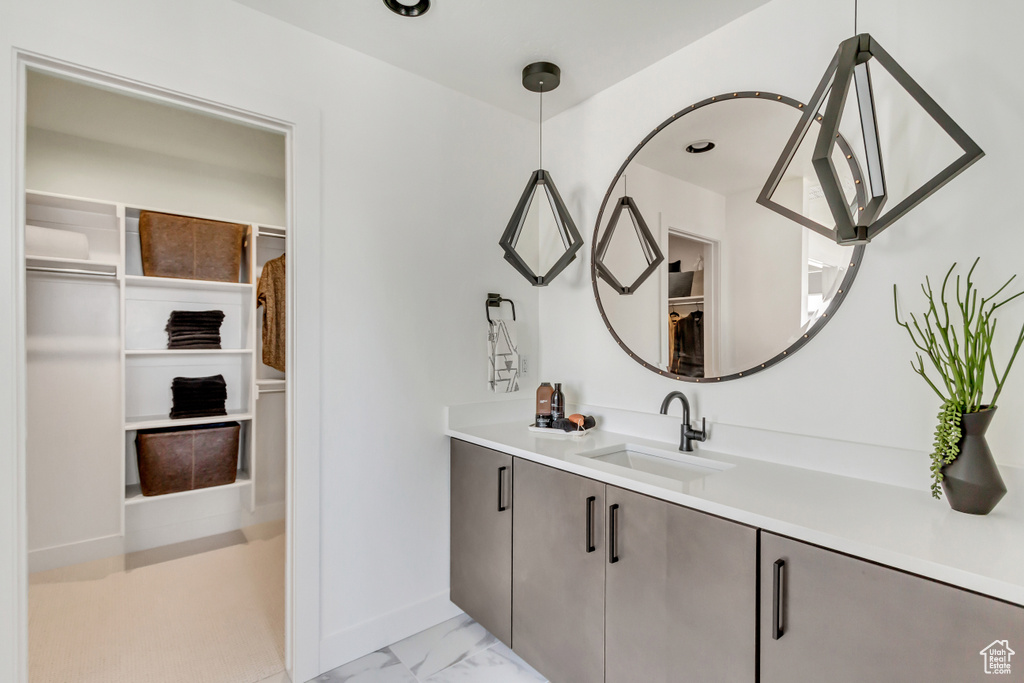 Bathroom featuring vanity