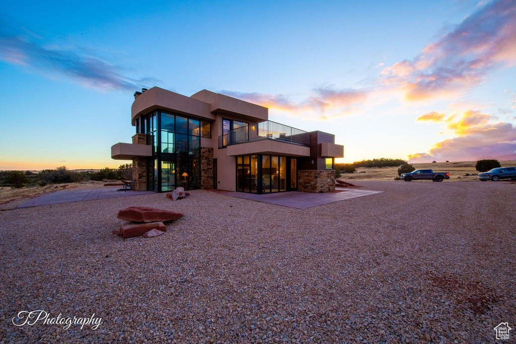 View of front of house featuring a patio