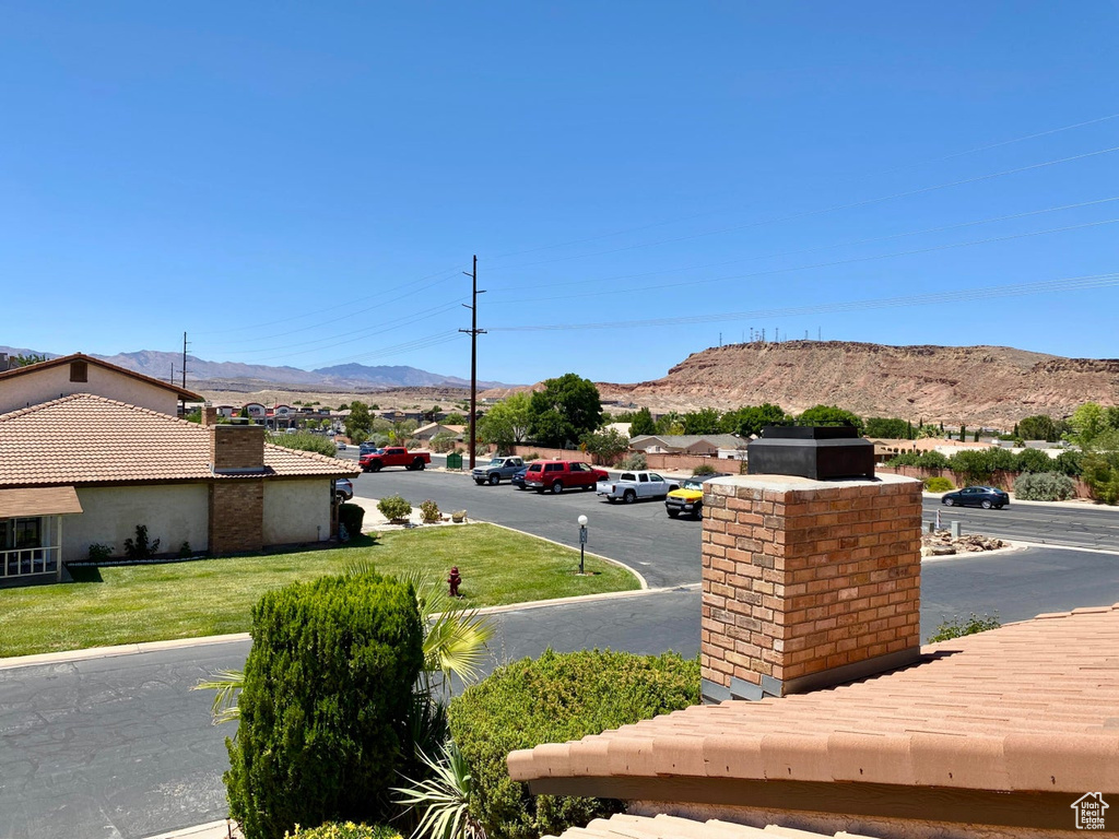 View of street featuring a mountain view