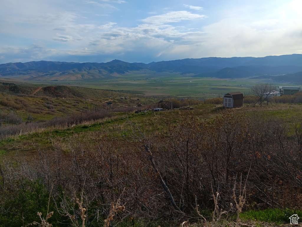 Mountain view featuring rural landscape