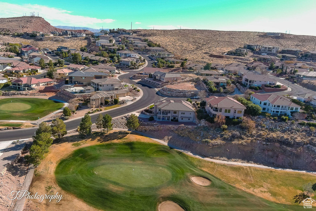 Birds eye view of property