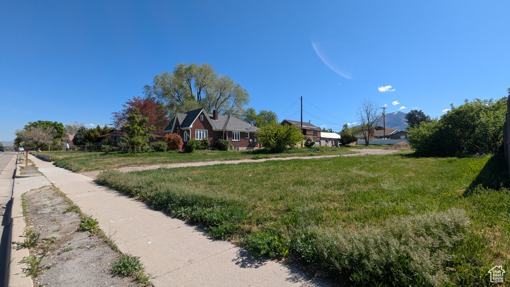 View of road with sidewalks and curbs