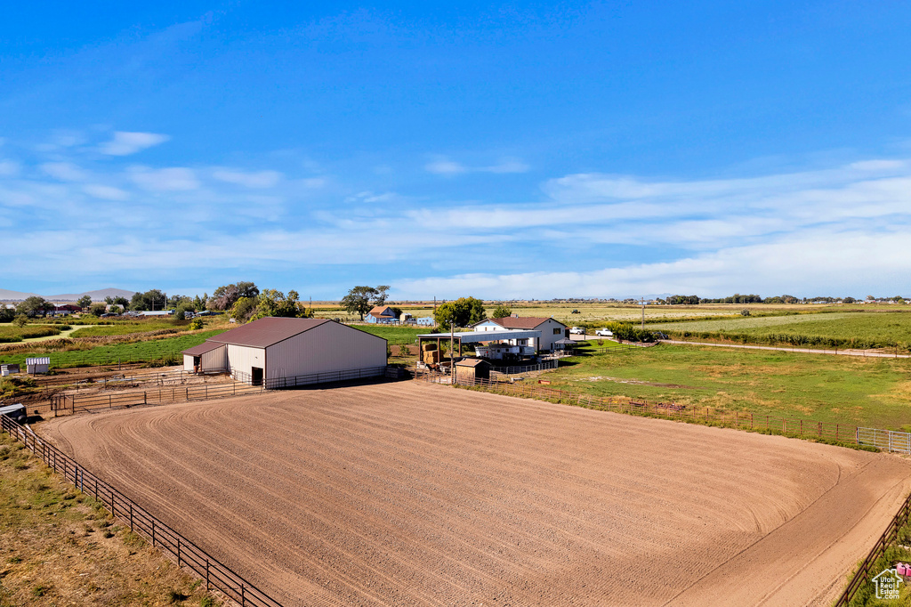Drone / aerial view featuring a rural view