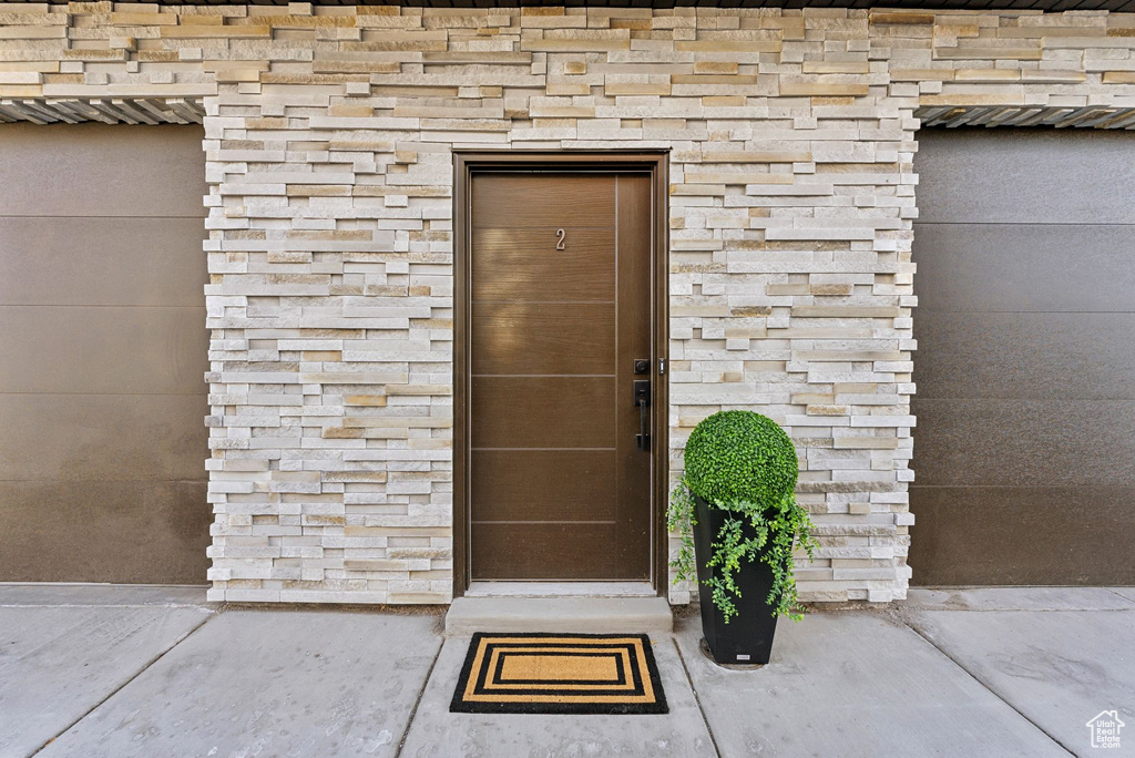 View of doorway to property