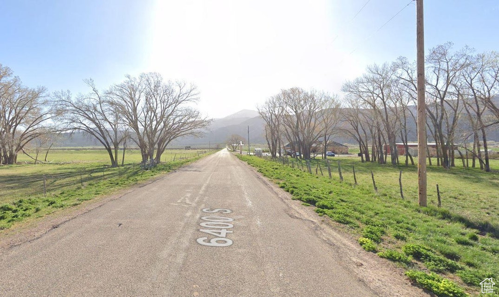 View of road with a mountain view and a rural view