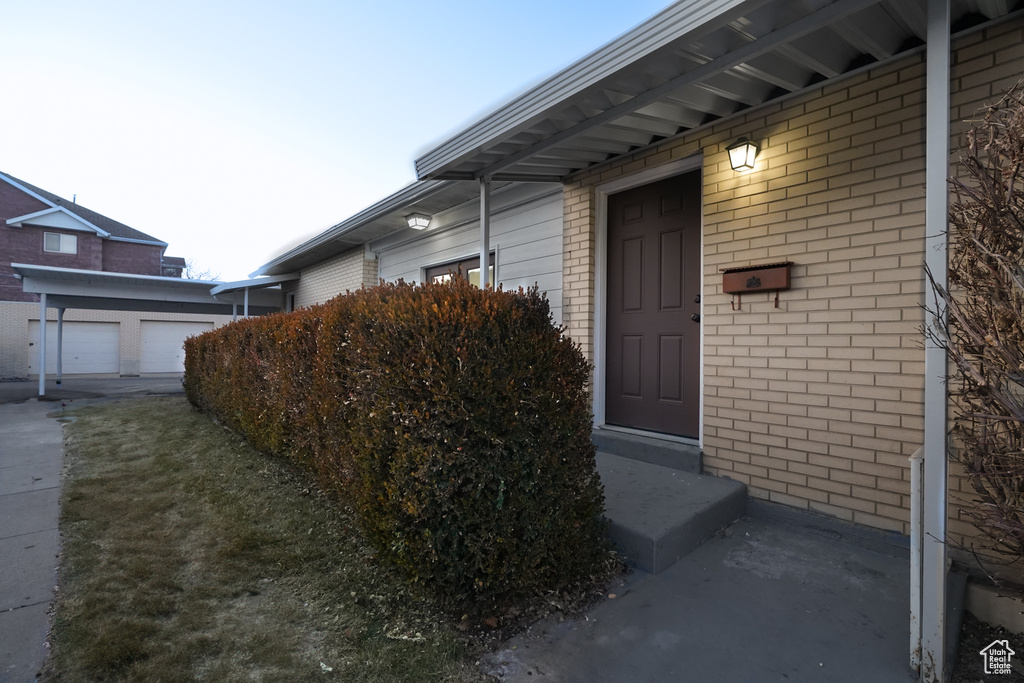 View of entrance to property