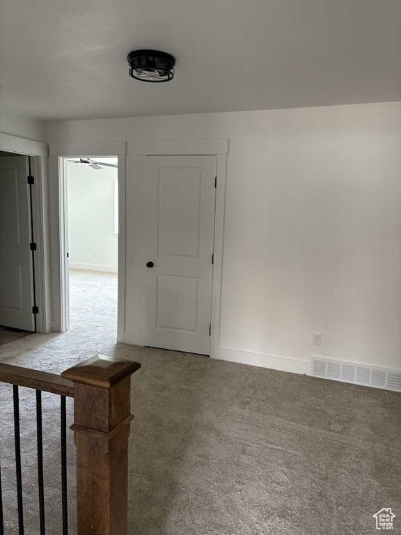 Interior space featuring carpet