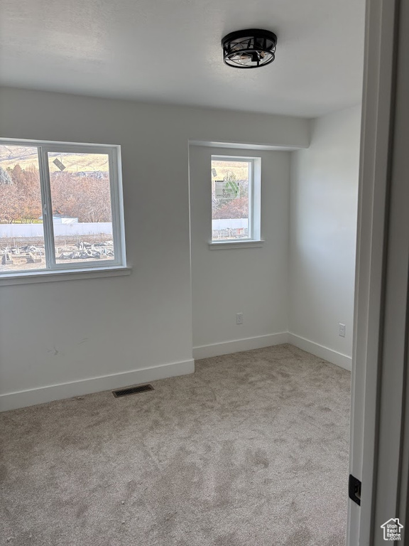 View of carpeted spare room