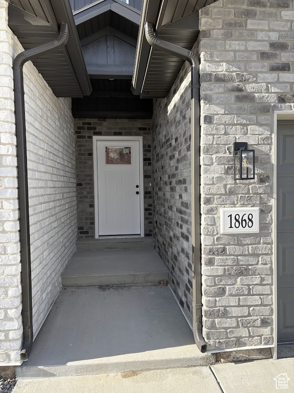 View of exterior entry