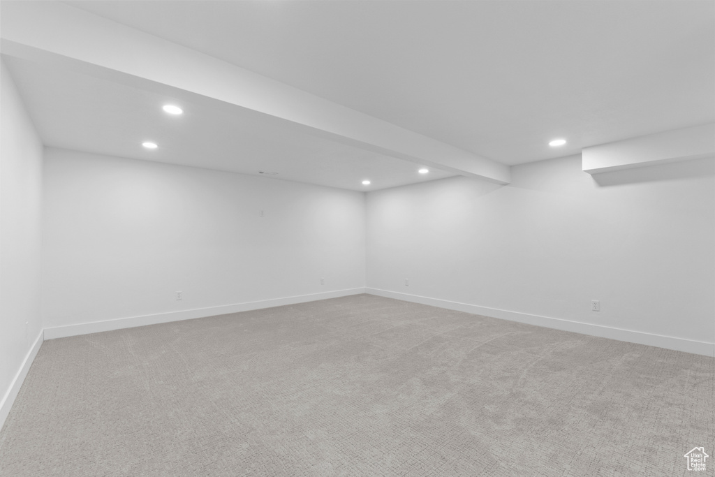 View of carpeted spare room