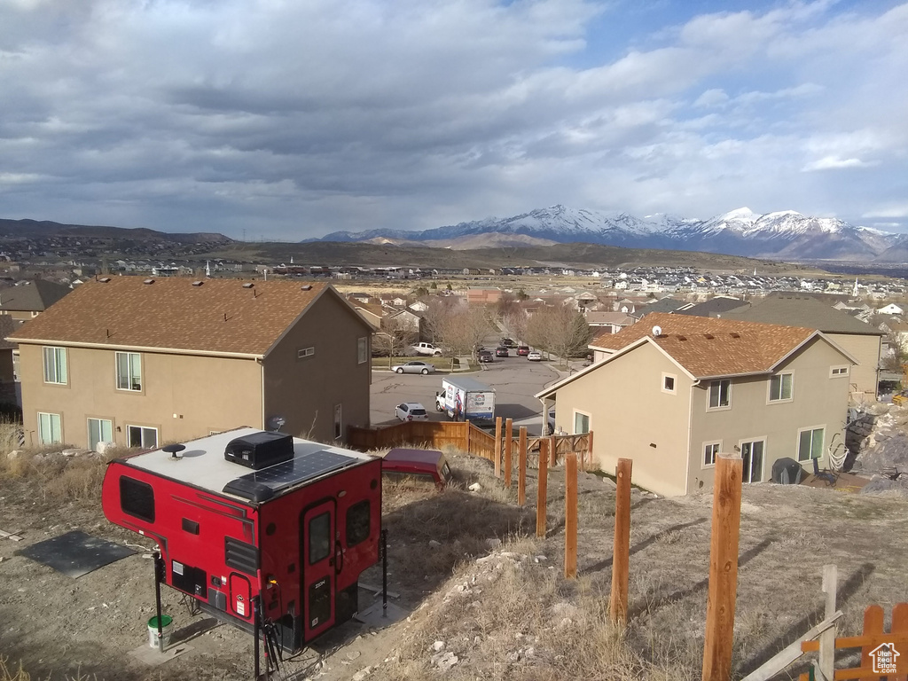 Exterior space featuring a mountain view and a residential view
