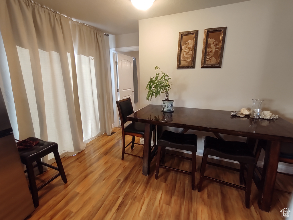 Dining room featuring light wood-style flooring