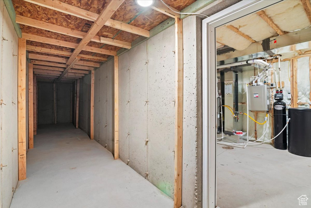 View of unfinished basement