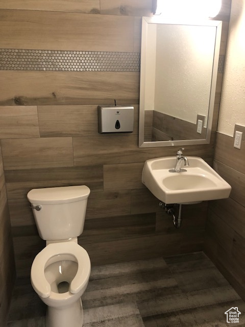 Bathroom with toilet and sink