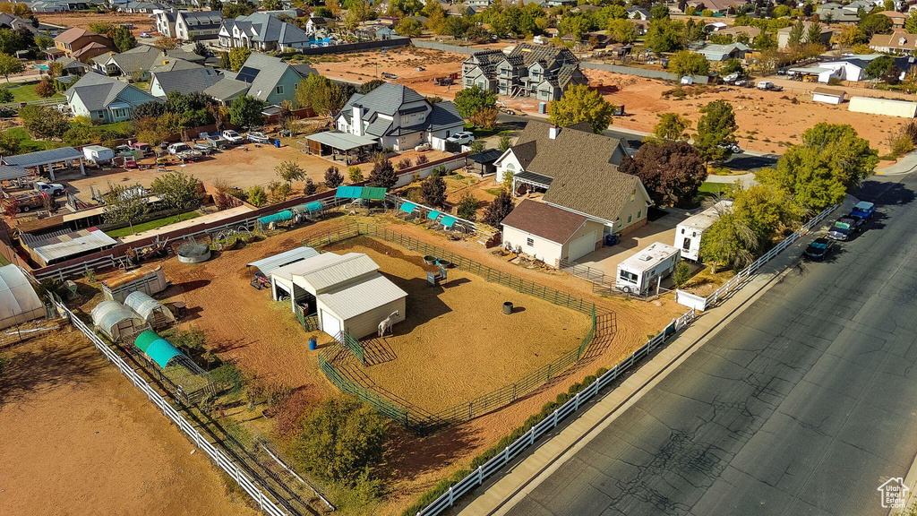 Birds eye view of property