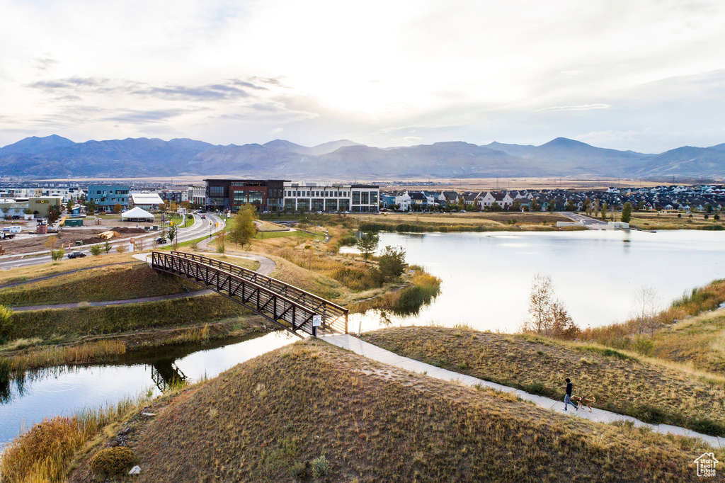 Water view featuring a mountain view