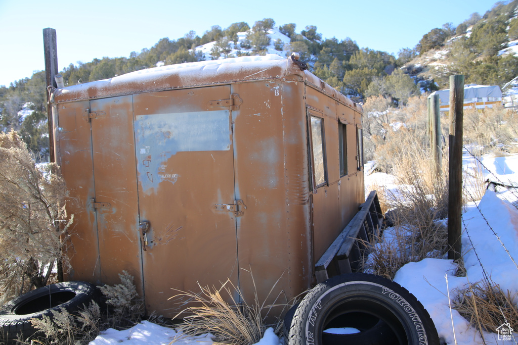 View of snow covered exterior
