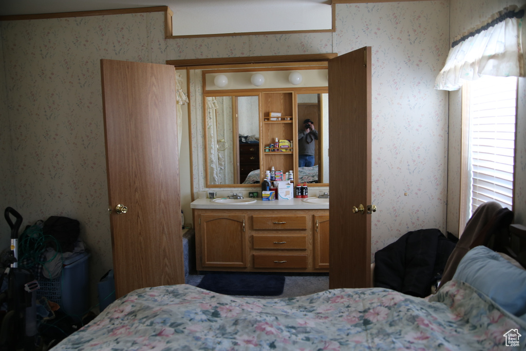 Bedroom with sink