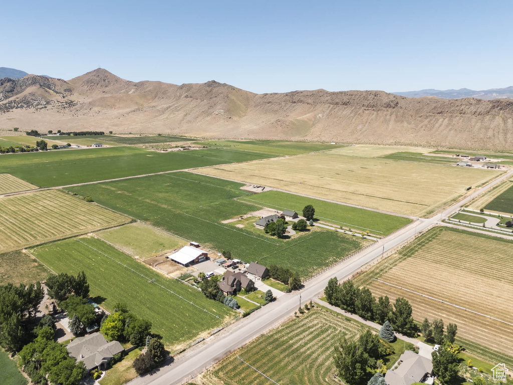 Aerial view of property's location featuring abundant farmland and rural landscape