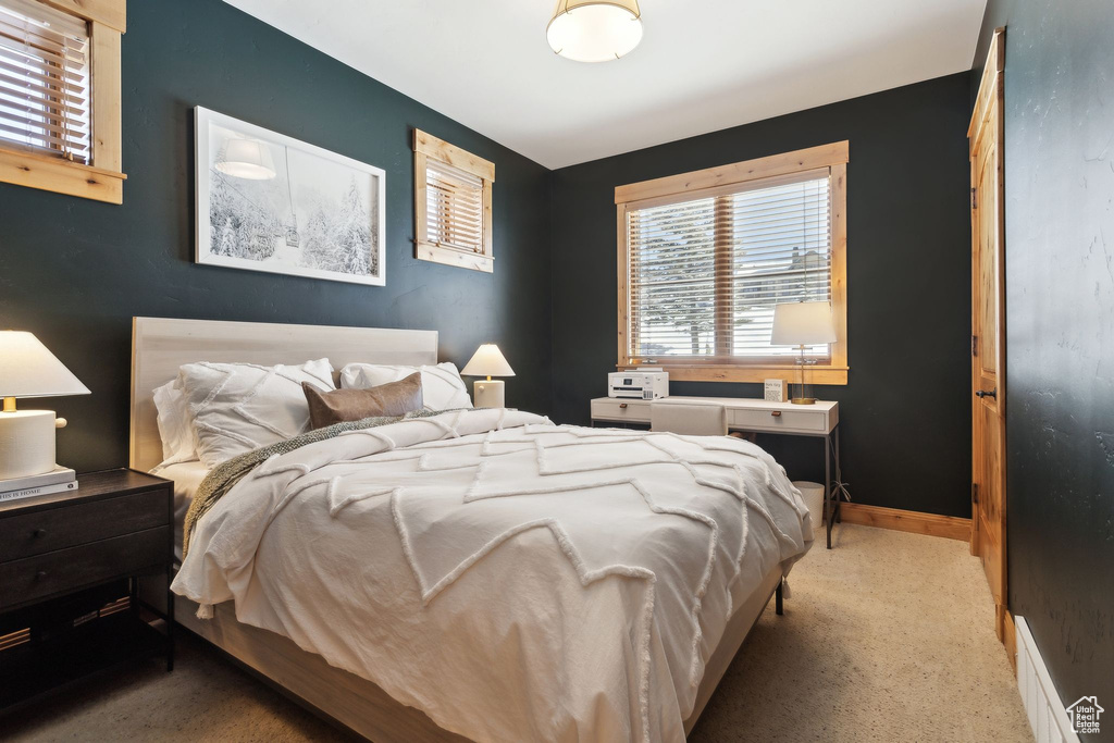 View of carpeted bedroom