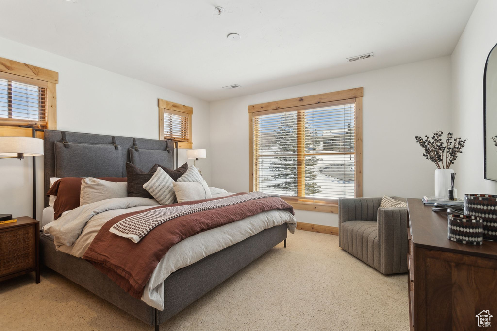 View of carpeted bedroom