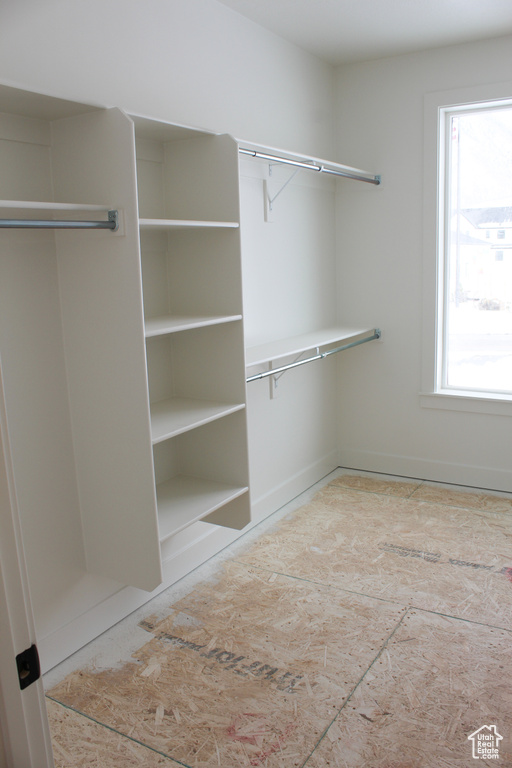 View of spacious closet