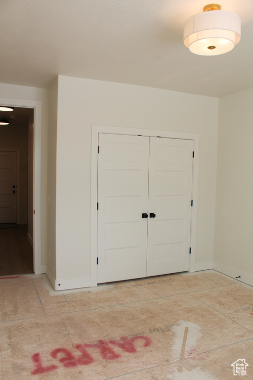 Interior space with a closet