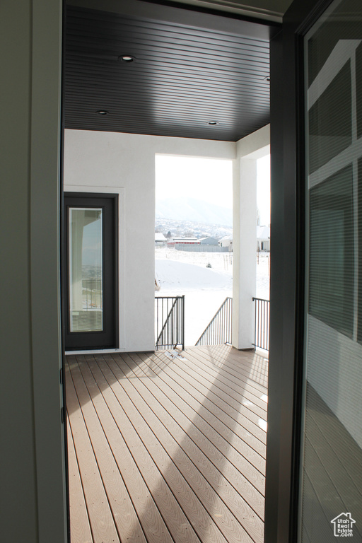 View of wooden terrace