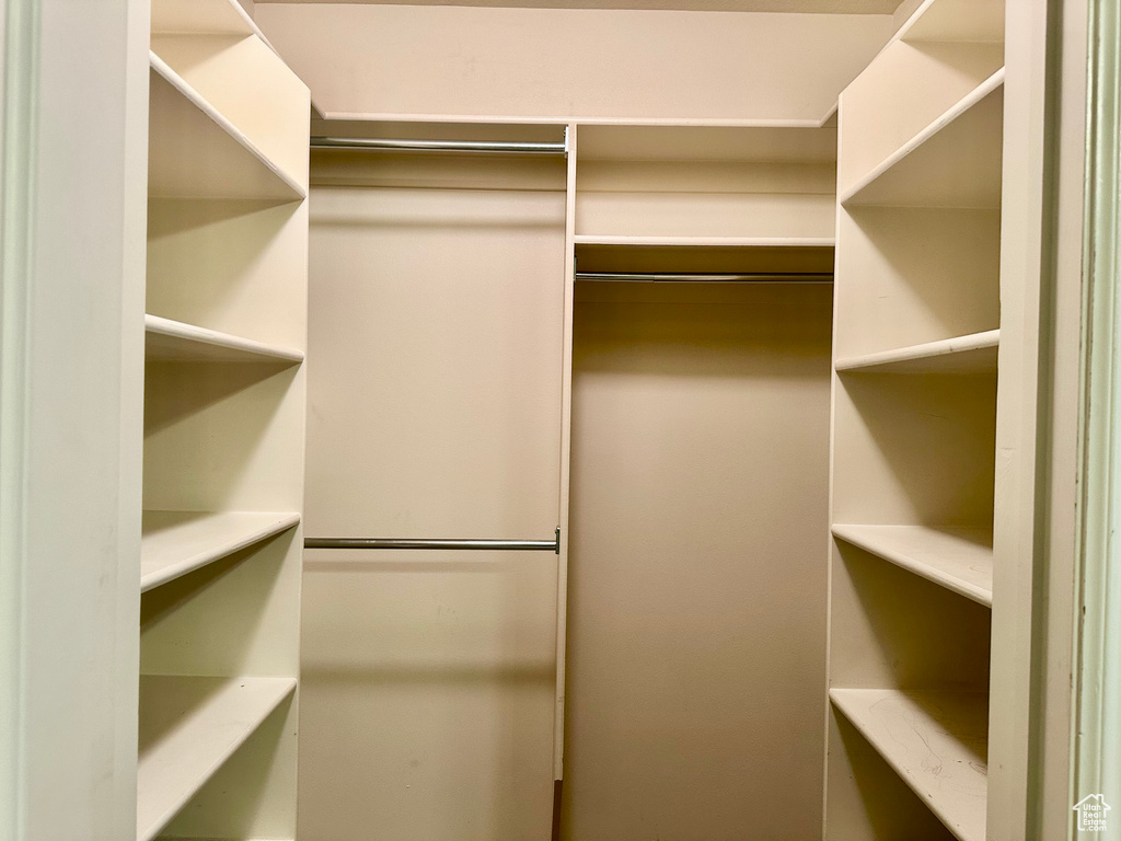 View of walk in closet