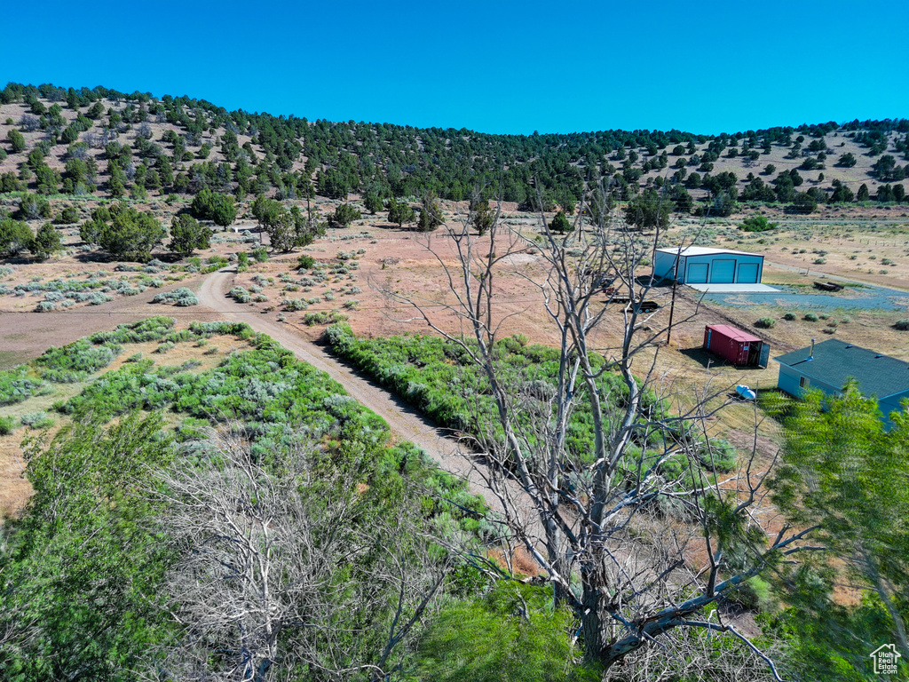 Aerial view with a rural view