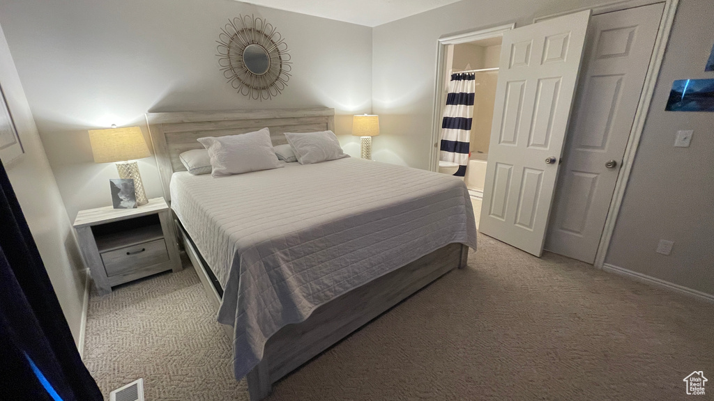 View of carpeted bedroom