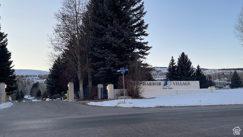 Exterior space featuring a mountain view