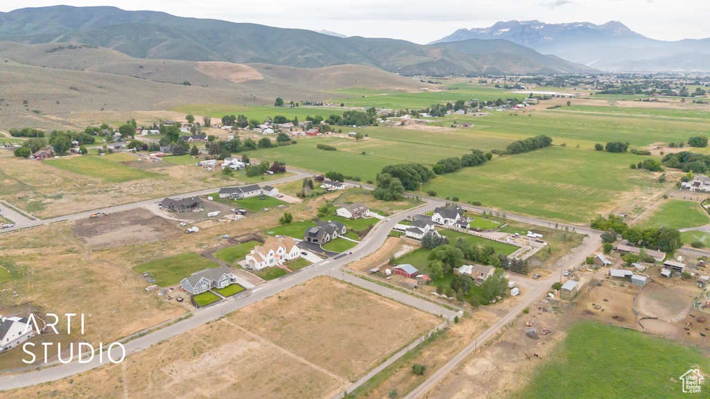 View of property location featuring rural landscape and a mountain backdrop