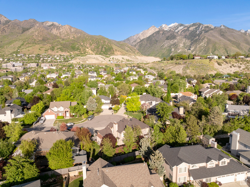 Aerial view of property\\\\\\\\\\\\\\\'s location with nearby suburban area and a mountain backdrop
