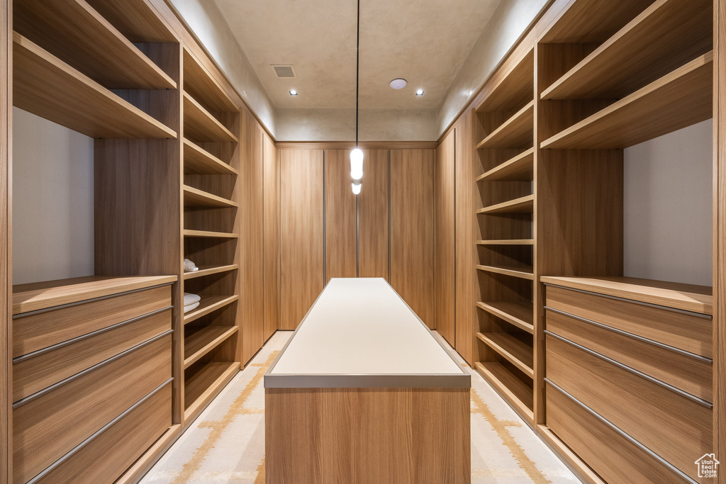 View of walk in closet