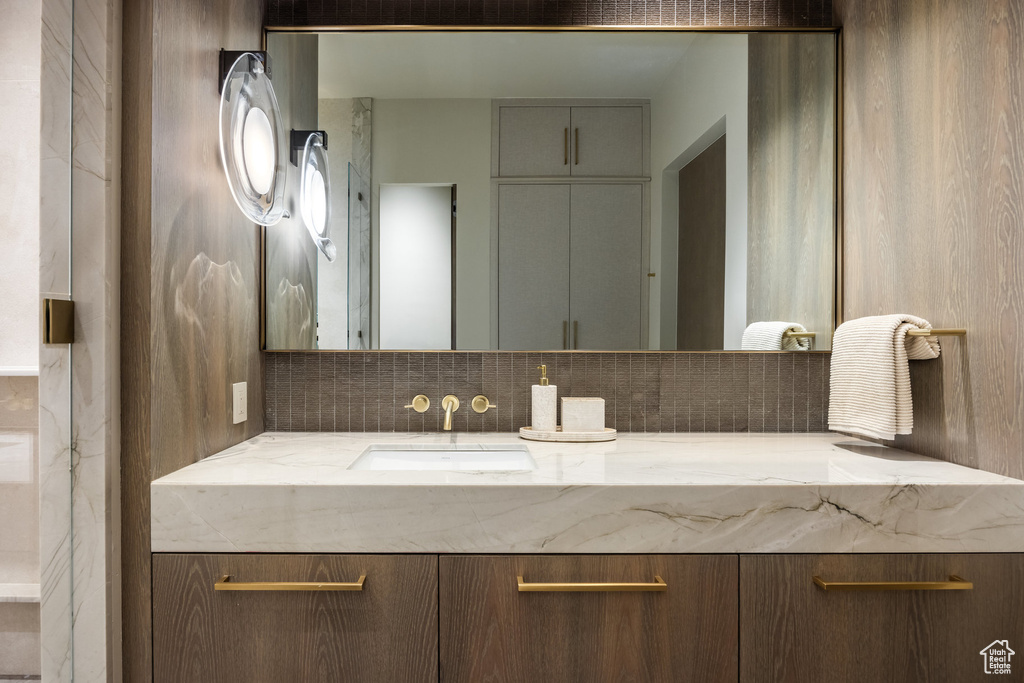 Bathroom featuring vanity